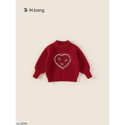 AG8096 ÁO LEN TRÁI TIM BABYCITY