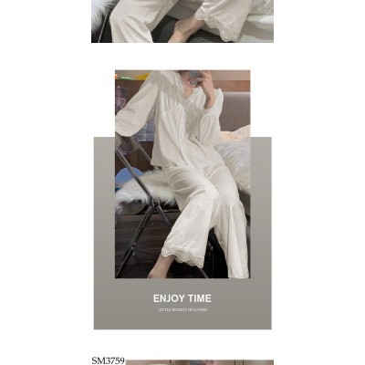 SM3759 BỘ PIJAMA VIỀN REN NỮ