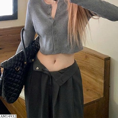 AM14932 ÁO CARDIGAN DÁNG NGẮN MOSESQUEEN
