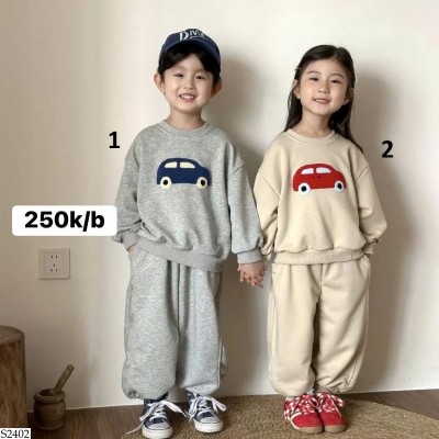 S2402 BỘ NỈ HỌA TIẾT CHO BÉ