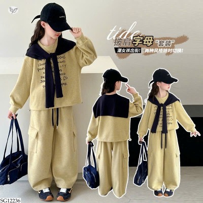SG12236 BỘ NỈ CHỮ BÉ GÁI
