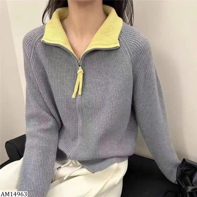 AM14963 ÁO KHOÁC LEN CARDIGAN IN BLUE