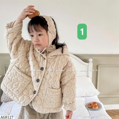 AG8127 ÁO KHOÁC TRẦN TRÁM LÓT NHUNG ADBABY