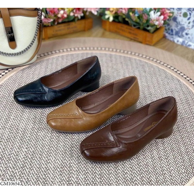 GM10654 GIÀY BỆT GÓT TRÒN PHỐI MŨI