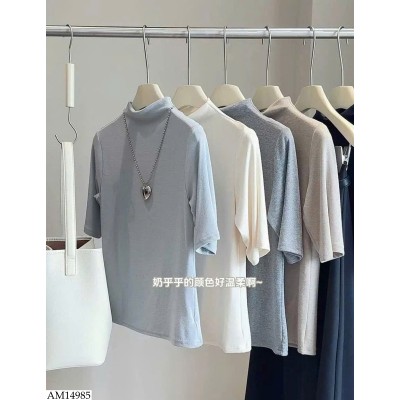 AM14985 ÁO TAY LỬNG CỔ CAO ANNA