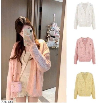 AM14988 ÁO LEN CARDIGAN MOSES QUEEN