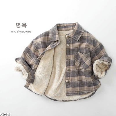 AT9349 ÁO SƠ MI KẺ LÓT LÔNG BT
