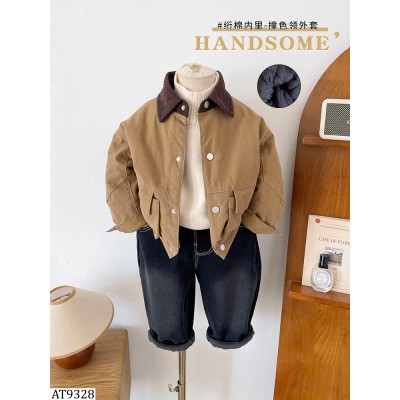 AT9328 ÁO KHOÁC KAKI CỔ BẺ