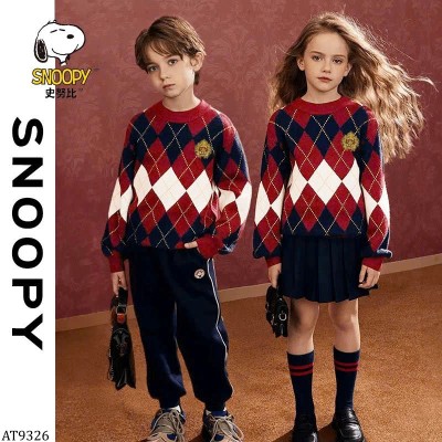 AT9326  ÁO LEN ĐỎ SNOOPY