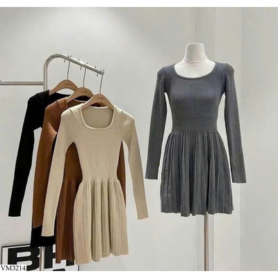 VM3214 VÁY DỆT KIM CỔ VUÔNG CHO NỮ GIÁ MỚI