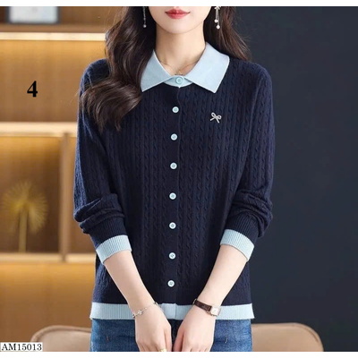 AM15013 ÁO LEN CỔ SƠ MI