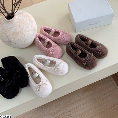 GG8284 GIÀY BÚP BÊ LÔNG CHO BÉ GÁI