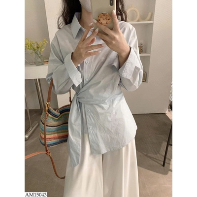 AM15043 ÁO SƠ MI THẮT EO