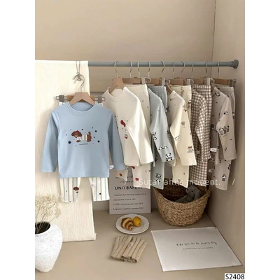 S2408 BỘ ĐỒ MẶC NHÀ TRẺ EM THU ĐÔNG