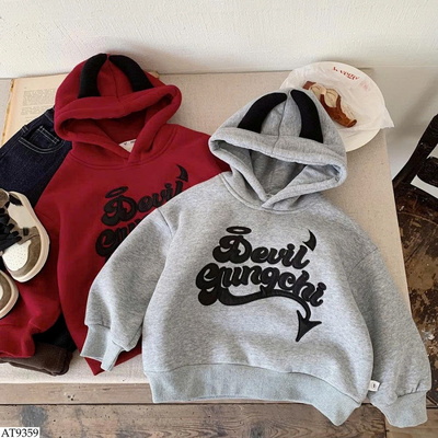 AT9359 ÁO HOODIE CHỮ CHO BÉ