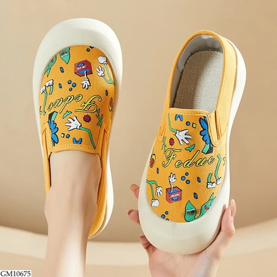 GM10675 GIÀY SLIPON NỮ HỌA TIẾT HOẠT HÌNH