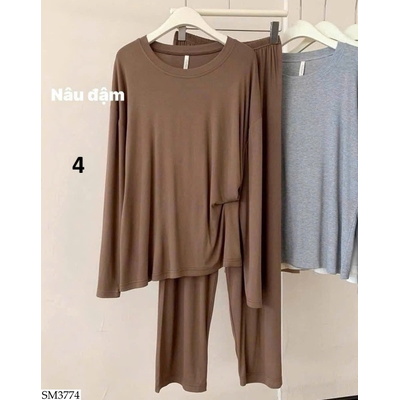 SM3774 BỘ MẶC NHÀ TRƠN MÀU NỮ