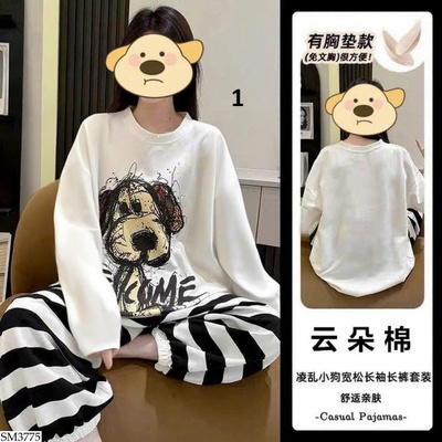 SM3775 BỘ NGỦ COTTON MÂY CUTE 