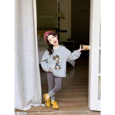 SG12286 SET ÁO NỈ MICKEY MIX QUẦN LEGGING BG