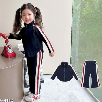 SG12289 SET NỈ KÉO KHÓA KẺ SỌC