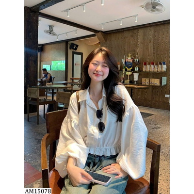 AM15078 ÁO SƠ MI TAY BỒNG