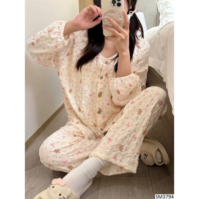 SM3794 BỘ NGỦ VẢI NHĂN XỐP HỌA TIẾT
