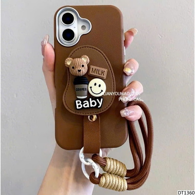 DT1360 ỐP ĐIỆN THOẠI DÂY GẤU CUTE