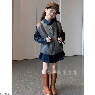 SG12296 SET JEAN MIX ÁO GILE LEN BG