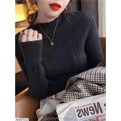 AM15121 ÁO LEN MỎNG CỔ CAO CHO NỮ