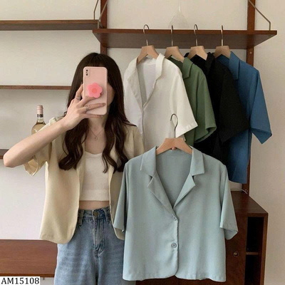AM15108 ÁO VEST DÁNG NGẮN NỮ