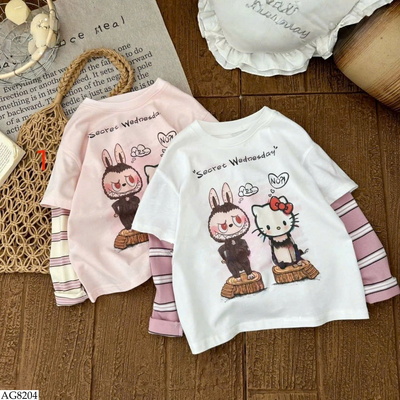 AG8204 ÁO GIẢ 2 MẢNH KITTY, LABUBU CHO BG