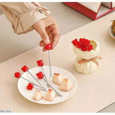 PK11532 SET NĨA ĂN HOA QUẢ HÌNH BÓ HOA