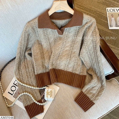 AM15144 ÁO LEN CỔ POLO NỮ