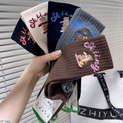 TC1900 SET 5 ĐÔI TẤT GẤU CUTE