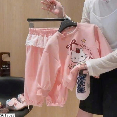 SG13023 SET NỈ HELLO KITTY HỒNG