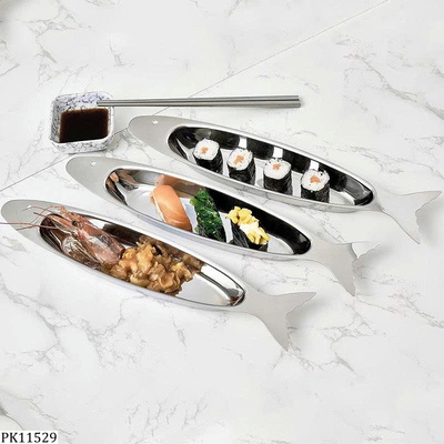 PK11529 ĐĨA CÁ ĐỰNG SUSHI VÀ ĐỒ ĂN VẶT INOX