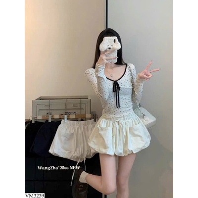 VM3239 CHÂN VÁY BÍ TÚI HỘP NỮ
