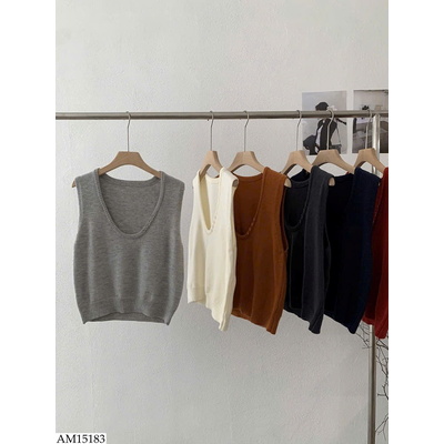 AM15183 ÁO GILE LEN CỔ U CHO NỮ