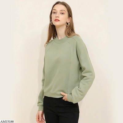AM15188 ÁO NỈ CỔ TRÒN CANVAUS