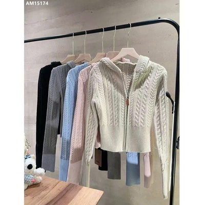 AM15174 ÁO KHOÁC LEN NỮ CÓ MŨ