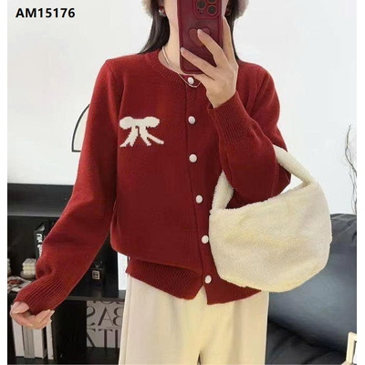 AM15176 ÁO CARDIGAN LEN NƠ CHO NỮ