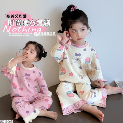 SG13063 BỘ THU ĐÔNG HỌA TIẾT CHO BÉ GÁI
