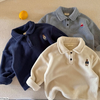 ST6626 SET POLO NỈ THÊU GẤU BT
