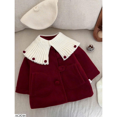 AG8246 ÁO KHOÁC CỔ BÚP BÊ THÁO RỜI BG