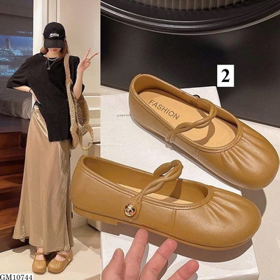 GM10744 GIÀY ĐẾ BỆT CỔ ĐIỂN NỮ
