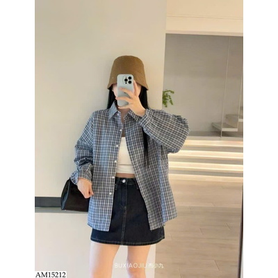 AM15212 ÁO SƠ MI KẺ CARO CHO NỮ