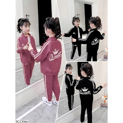 SG13066 BỘ NỈ THỂ THAO QUEEN BÉ GÁI