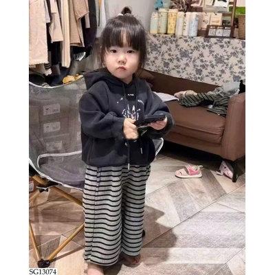 SG13074 BỘ NỈ QUẦN KẺ BG