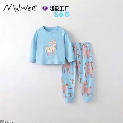 SG13104 BỘ ĐỒ NGỦ HOẠT TIẾT MALWEE BÉ GÁI