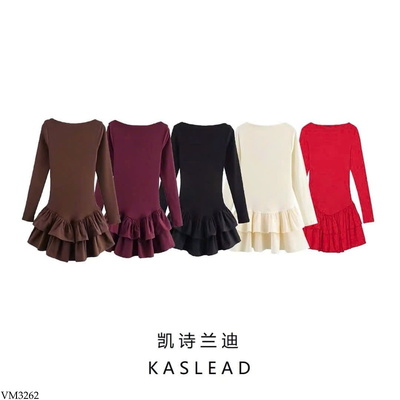 VM3262  VÁY NGẮN TAY DÀI KASLEAD